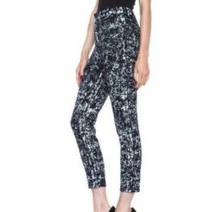 PROENZA SCHOULER BLACK WHITE SPLASHED GRAFFITI jeans